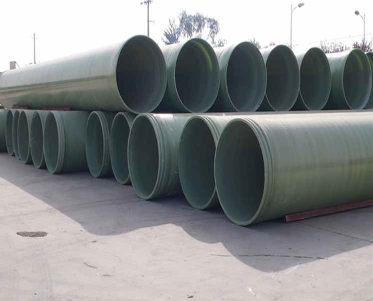 GRP sewer pipe outdoors